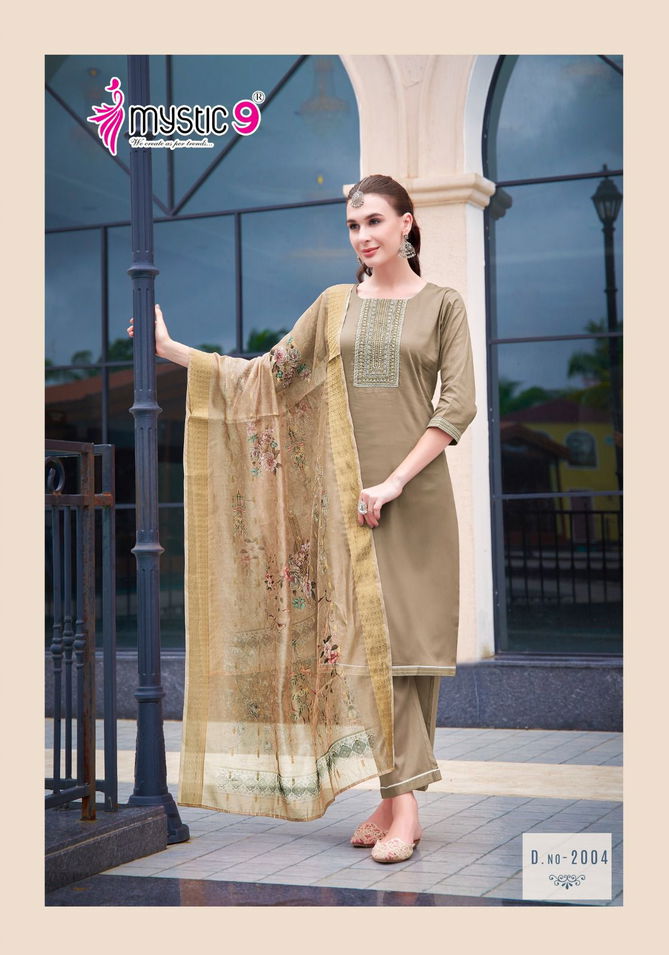 Rich Gold Vol 2 By Mystic 9 Cotton Kurti With Bottom Dupatta Wholesale Shop In Surat
